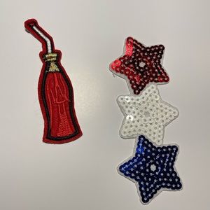 Iron-On Stars and Soda Bottle Patches